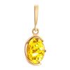 Gold-Plated Pendant With Lemon Amber The Vivaldi, image 