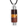 Handcrafted Wooden Pendant Perfume Bottle With Honey Amber The Indonesia, image 