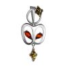 Sweet Amber Apple Pendant In Sterling Silver The Confiture, image 