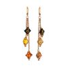 Chain Amber Earrings In Gold-Plated Silver The Casablanca, image 