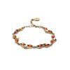 Gold Plated Link Bracelet With Cognac Amber The Colombina, image 
