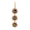 Green Amber Pendant In Gold-Plated Silver The Aster, image 
