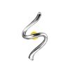 Wavy Amber Pendant In Sterling Silver The Leia, image 