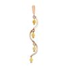 Gold-Plated Dangle Pendant With Honey Amber The Siesta, image 