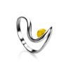 Sterling Silver Ring With Honey Amber The Leia, Ring Size: 9 / 19, image 
