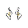 Honey Amber Earrings In Sterling Silver The Leia, image 