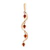 Gold-Plated Dangle Pendant With Cherry Amber The Siesta, image 