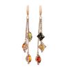 Chain Amber Earrings In Gold-Plated Silver The Casablanca, image 