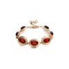 Link Amber Bracelet In Gold Plated Silver The Ellas, image 