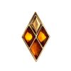 Geometric Gold-Plated Pendant With Cognac Amber The Colombina, image 