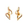 Honey Amber Earrings In Gold-Plated Silver The Leia, image 