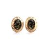 Green Amber Earrings In Gold-Plated Silver The Ellas, image 