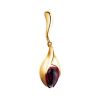 Gold-Plated Pendant With Cherry Amber The Peony, image 