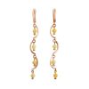Honey Amber Dangle Earrings In Gold-Plated Silver The Siesta, image 