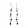 Cherry Amber Dangle Earrings In Gold-Plated Silver The Siesta, image 