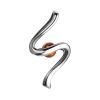 Cognac Amber Pendant In Sterling Silver The Leia, image 