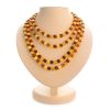 Extra Long Amber Beaded Necklace, image 