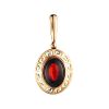 Gold-Plated Pendant With Cherry Amber The Ellas, image 
