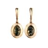 Drop Amber Earrings In Gold-Plated Silver The Ellas, image 