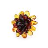 Adjustable Amber Ring The Chrysanthemum, Ring Size: Adjustable, image 