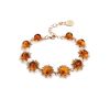 Link Amber Bracelet In Gold Plated Silver The Aster, image 