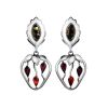 Multicolor Amber Strawberry Earrings In Sterling Silver The Confiture, image 
