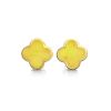Alhambra Amber Studs In Gold-Plated Silver The Monaco, image 