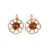 Floral Amber Earrings In Gold-Plated Earrings The Daisy, image 