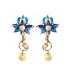 Gold-Plated Dangles With Amber And Enamel The Verona, image 