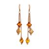 Amber Chain Dangle Earrings In Gold-Plated Silver The Casablanca, image 