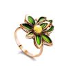 Wonderful Gold-Plated Ring With Amber And Enamel The Verona, Ring Size: 11 / 20.5, image 
