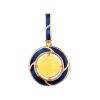 Amber and Blue Enamel Pendant In Gold-Plated Silver The Empire, image 