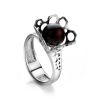 Cherry Amber Ring In Sterling Silver The Geneva, Ring Size: 6 / 16.5, image 