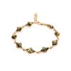 Golden Link Bracelet With Green Amber The Colombina, image 