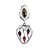 Multicolor Amber Strawberry​ Pendant In Sterling Silver The Confiture, image 