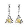 Amber Earrings In Sterling Silver The Geneva, image 