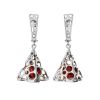 Triangle Silver Earrings In Sterling Silver The Geneva, image 
