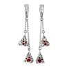 Chain Amber Earrings In Sterling Silver The Geneva, image 