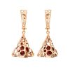 Drop Amber Earrings In Gold-Plated Silver The Geneva, image 