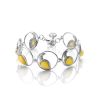 Impressive Honey Amber Link Bracelet In Sterling Silver The Eagles, image 