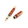 Handcrafted Padauk Wood Fountain Pen With Honey Amber The Indonesia, image 