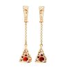 Cherry Amber Earrings In Gold-Plated Silver The Geneva, image 