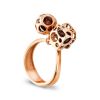 Dangle Gold-Plated Ring With Cherry Amber The Geneva, Ring Size: 5.5 / 16, image 