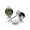 Green Amber Earrings In Sterling Silver The Scarab, image 