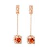 Cherry Amber Earrings In Gold-Plated Silver The Geneva, image 