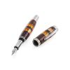 Handcrafted Wenge Wood Fountain Pen With Cognac Amber The Indonesia, image 
