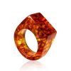 Unisex Amber Signet Ring The Magma, image 