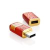 16 Gb Handcrafted Amber Flash Drive With Padauk Wood The Indonesia, image 