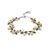 Refined Milticolor Amber Link Bracelet In Sterling Silver The Verbena, image 