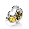 Dazzling Amber Ring In Sterling Silver The Eagles, Ring Size: 9.5 / 19.5, image 